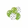 5 Ballons Latex 30 Cm FOOTBALL Blancs Et Verts