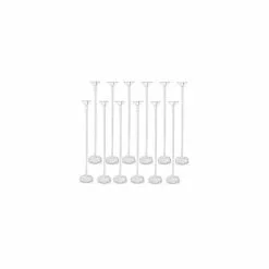 12 Tiges à Ballon Sur Pied 43 Cm Pour Ballons Avec Adhésif Double Face