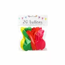 20 Ballons FLUO Assortis 26 Cm
