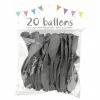 20 Ballons Latex ARGENT 25 Cm
