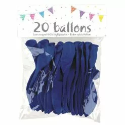 20 Ballons Latex BLEU ROYAL 25 Cm