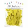 20 Ballons Latex JAUNE 25 Cm