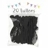20 Ballons Latex NOIR 25 Cm
