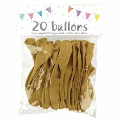 20 Ballons Latex OR 25 Cm