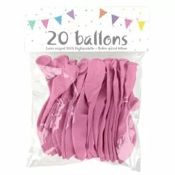 20 Ballons Latex ROSE 25 Cm