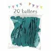 20 Ballons Latex TURQUOISE 25 Cm