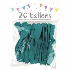 20 Ballons Latex TURQUOISE 25 Cm