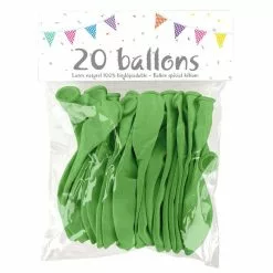 20 Ballons Latex VERT CLAIR 25 Cm