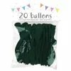 20 Ballons Latex VERT FONCE 25 Cm