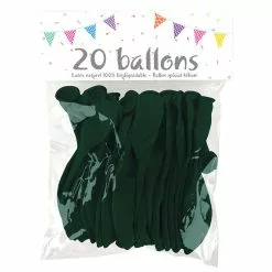 20 Ballons Latex VERT FONCE 25 Cm
