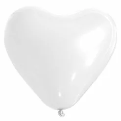 25 Ballons Coeur Blanc 26 Cm -Halloween Costumes Ventes 25 ballons coeur blanc 26 cm 2