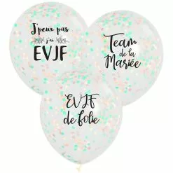 3 Ballons Confettis Imprimés EVJF 12'' 30 Cm -Halloween Costumes Ventes 3 ballons confettis imprimes evjf 12 30 cm 2