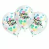 3 Ballons Impression JOURNEE PARFAITE 12'' 30 Cm Confettis Papier