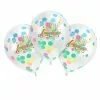 3 Ballons JOYEUX ANNIVERSAIRE Confettis Papier Pastel