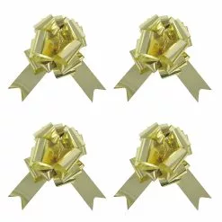 4 Noeuds à Tirer 18 Cm OR Métallisé