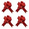 4 Noeuds à Tirer 18 Cm Rouge Métallisé