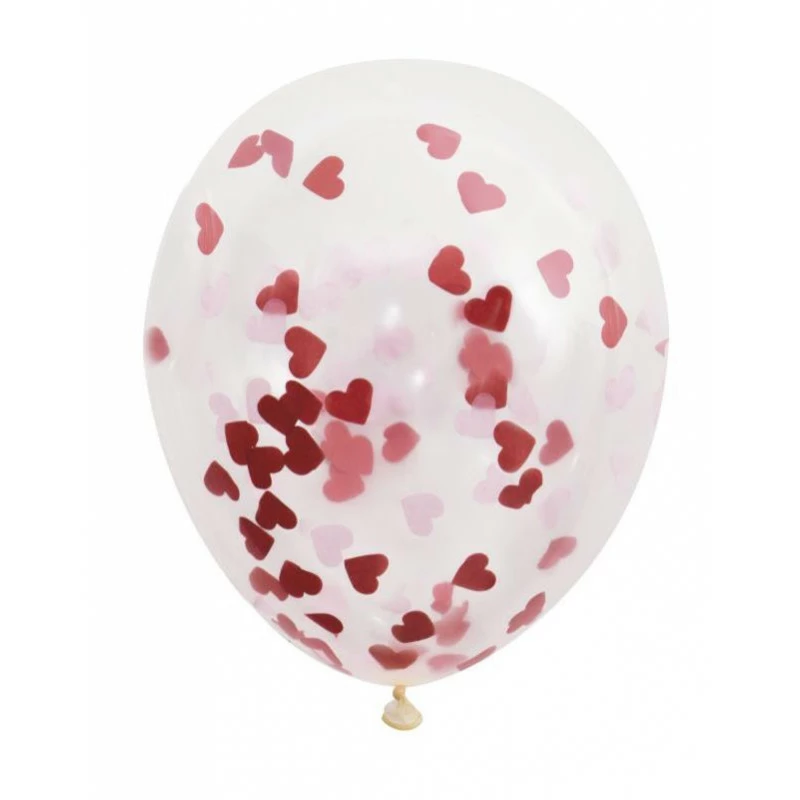5 Ballons 40 Cm Confettis Coeurs Rouges 3 5 Ballons 40 Cm Confettis Coeurs Rouges – Image 3
