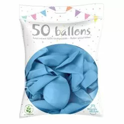 50 Ballons Latex Bleu Ciel 30 Cm