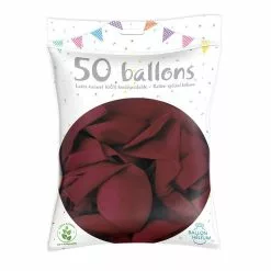 50 Ballons Latex Bordeaux 30 Cm