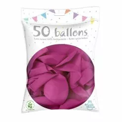 50 Ballons Latex Fuschia 30 Cm