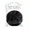 50 Ballons Latex Métal Nacré Noir 30 Cm