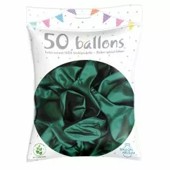 50 Ballons Latex Métal Nacré Turquoise 30 Cm