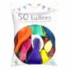 50 Ballons Latex Multicolores 23 Cm