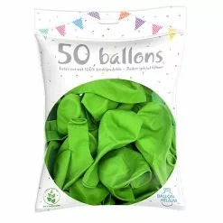 50 Ballons Latex Vert Pomme 30 Cm