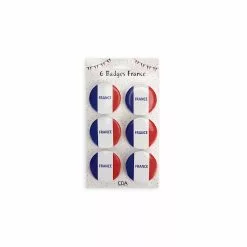 6 Badges FRANCE 5.5cm En ABS