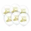 6 Ballons Bonne Année Blanc/or