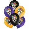6 Ballons Latex 30 Cm Dia De La Muerte