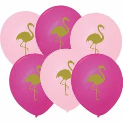 6 Ballons Imprimés Flamant Rose -Halloween Costumes Ventes 6 ballons imprimes flamand rose 2