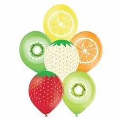 6 Ballons Latex FRUITS 30 Cm -Halloween Costumes Ventes 6 ballons latex fruits 30 cm 2