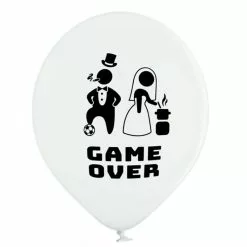 6 Ballons Latex GAME OVER 30 Cm -Halloween Costumes Ventes 6 ballons latex game over 30 cm 2