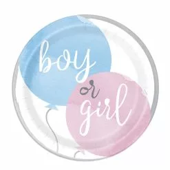 8 Assiettes 23 Cm Boy Or Girl ECOLOGIQUE