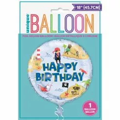Ballon Foil 45 Cm HAPPY BIRTHDAY AHOY PIRATE -Halloween Costumes Ventes ballon foil 45 cm happy birthday ahoy pirate 1