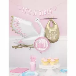 Ballon Foil CIGOGNE ''C'est Une Fille'' 157 Cm -Halloween Costumes Ventes ballon foil cigogne c est une fille 157 cm 2