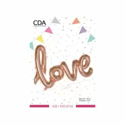 Ballon Foil LOVE ROSEGOLD 108 X 65 Cm -Halloween Costumes Ventes ballon foil love rosegold 108 x 65 cm 2