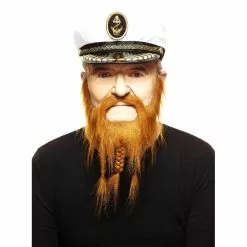 Barbe + Moustache Captain Viking Longue Rousse (061)