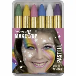 Boîte De 6 Crayons Gras Coloris Assortis Pastel