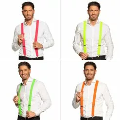 Bretelles Neon 4 Couleurs Assorties