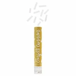 Canon à Confettis 30 Cm Mariage* Confetti Papier Rectangulaire Blanc -Halloween Costumes Ventes canon a confettis 30 cm mariage coeur papier bleu rose blanc 2