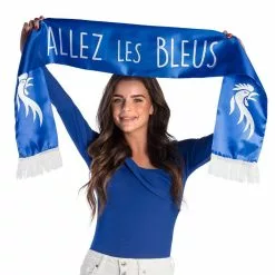 Echarpe Polyester Allez Les Bleus Double Face 145 X 17 Cm -Halloween Costumes Ventes chale polyester allez les bleus double f ace 145 x 17 cm 2