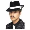 Chapeau AL CAPONE, Noir, Avec Bande, Plastique Floqué