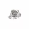 Chapeau Popstar Sequins Argent