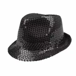 Chapeau Popstar Sequins Noir