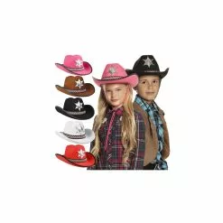Chapeau Shérif Junior - 5 Couleurs Assorties