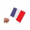 Set 10 Drapeaux Polyester 15x21 Cm FRANCE , Hampe Plastique 29 Cm
