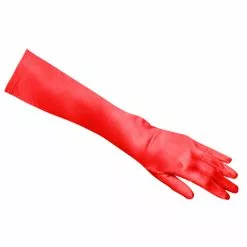 Gants En Satin 40 Cm - Rouge -Halloween Costumes Ventes gants satin rouge 40 cm 2