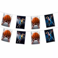 Guirlande Sport Basket 5 M 8 Fanions Papier 20x30cm -Halloween Costumes Ventes guirlande sport basket 5 m 8 fanions papier 20x30cm 2